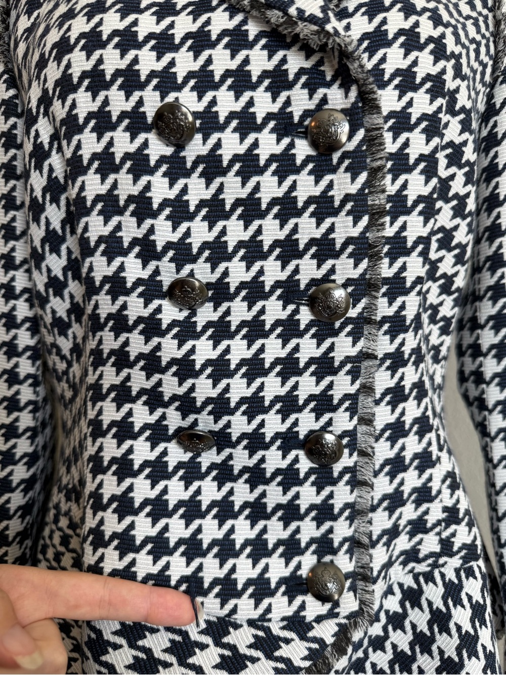 Etcetera Houndstooth Peplum Blazer - Picture 9 of 12
